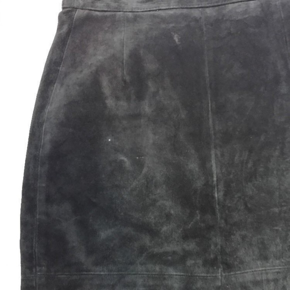 COMINT Leather Suede Pencil Forrest Skirt - Picture 4 of 8